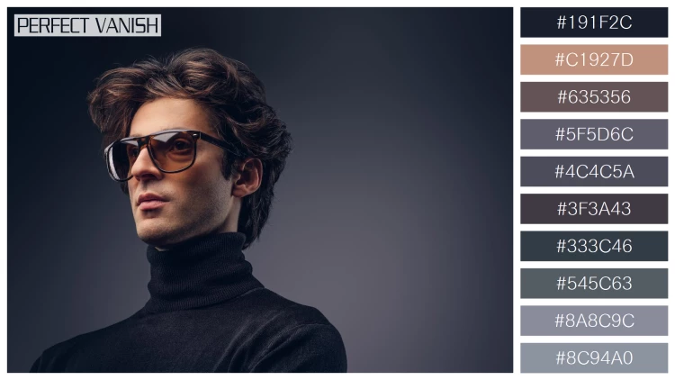 スタイリッシュな男性モデルの無料配色パターン 10色 フリー studio portrait sensual