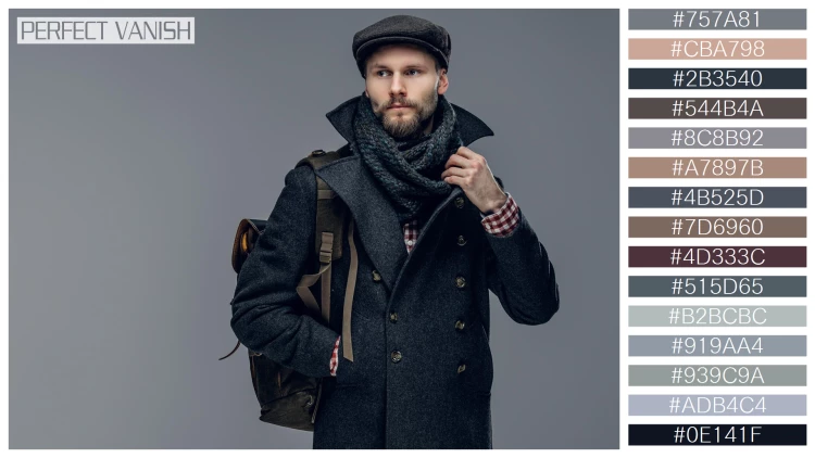 スタイリッシュな男性モデルの無料配色パターン 15色 フリー stylish bearded hipster