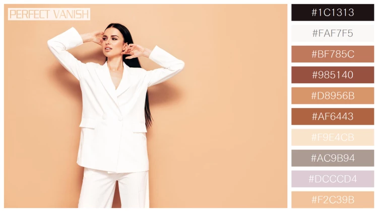 ファッショナブルな女性モデルの無料配色パターン 10色 フリー high fashion portrait