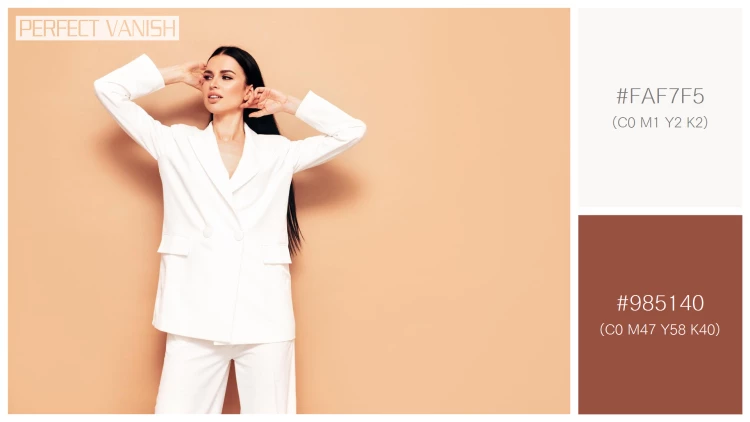 ファッショナブルな女性モデルの無料配色パターン 2色 フリー high fashion portrait