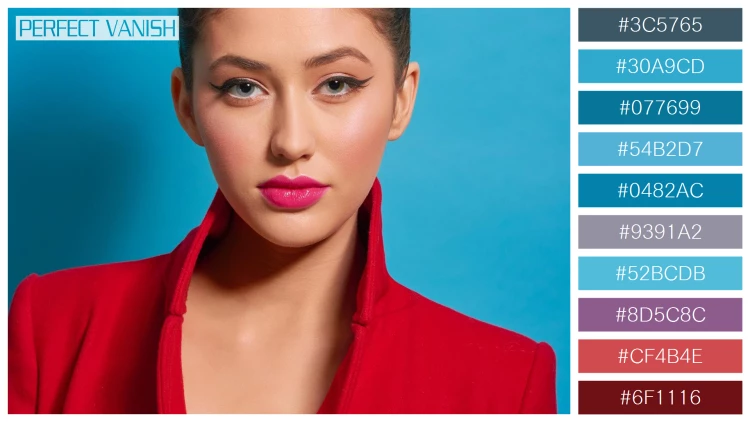 ファッショナブルな女性モデルの無料配色パターン 10色 フリー pop art portrait