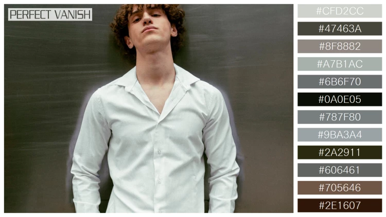 スタイリッシュな男性モデルの無料配色パターン 12色 フリー analog portrait handsome
