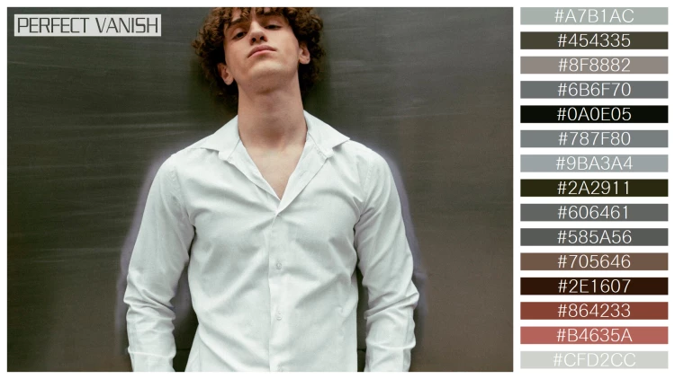 スタイリッシュな男性モデルの無料配色パターン 15色 フリー analog portrait handsome