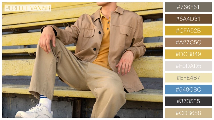 スタイリッシュな男性モデルの無料配色パターン 10色 フリー man sitting grandstands