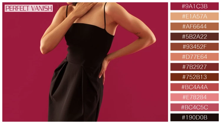 ファッショナブルな女性モデルの無料配色パターン 12色 フリー woman posing black