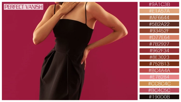 ファッショナブルな女性モデルの無料配色パターン 15色 フリー woman posing black