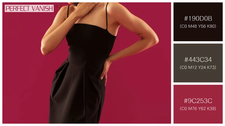 ファッショナブルな女性モデルの無料配色パターン 3色 フリー woman posing black