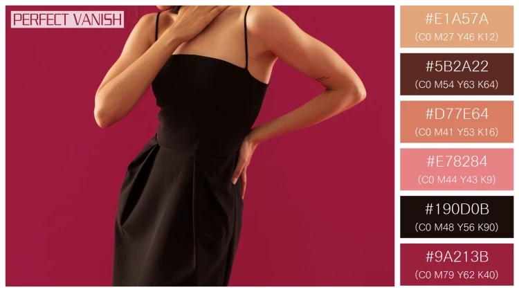 ファッショナブルな女性モデルの無料配色パターン 6色 フリー woman posing black