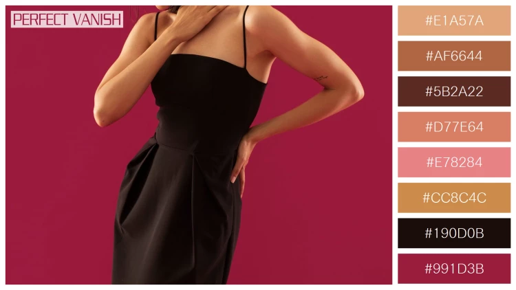 ファッショナブルな女性モデルの無料配色パターン 8色 フリー woman posing black