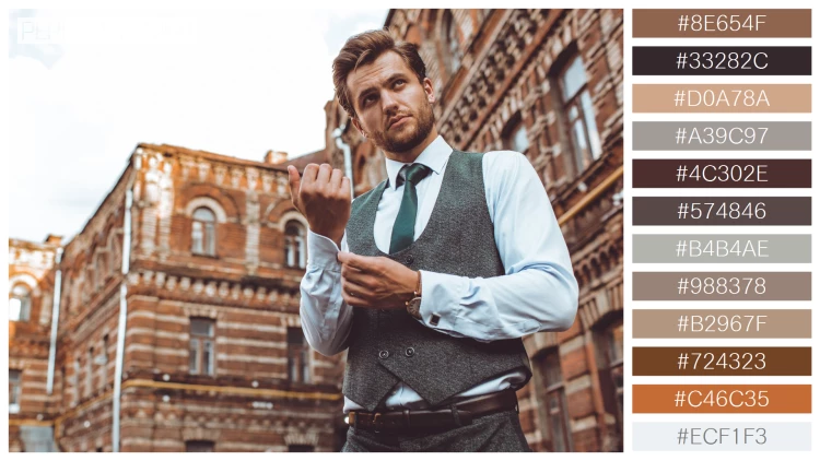 スタイリッシュな男性モデルの無料配色パターン 12色 フリー man suit