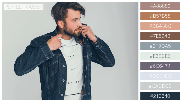 スタイリッシュな男性モデルの無料配色パターン 10色 フリー man portrait