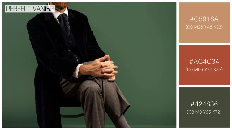 スタイリッシュな男性モデルの無料配色パターン 3色 フリー van gogh portrait