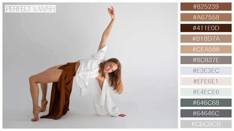 ファッショナブルな女性モデルの無料配色パターン 12色 フリー full shot flexible