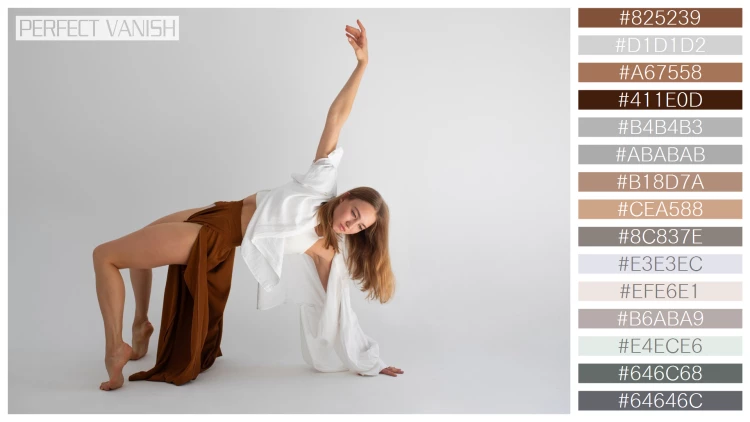 ファッショナブルな女性モデルの無料配色パターン 15色 フリー full shot flexible