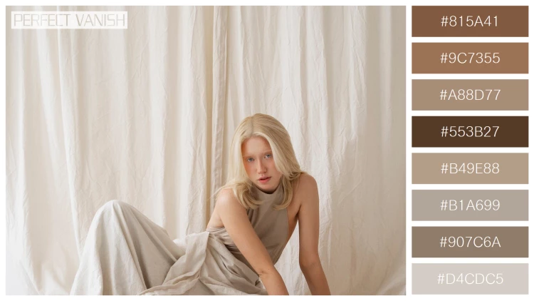 ファッショナブルな女性モデルの無料配色パターン 8色 フリー portrait beautiful albino