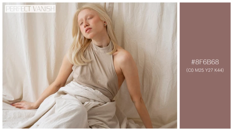 ファッショナブルな女性モデルの無料配色パターン 1色 フリー portrait beautiful albino