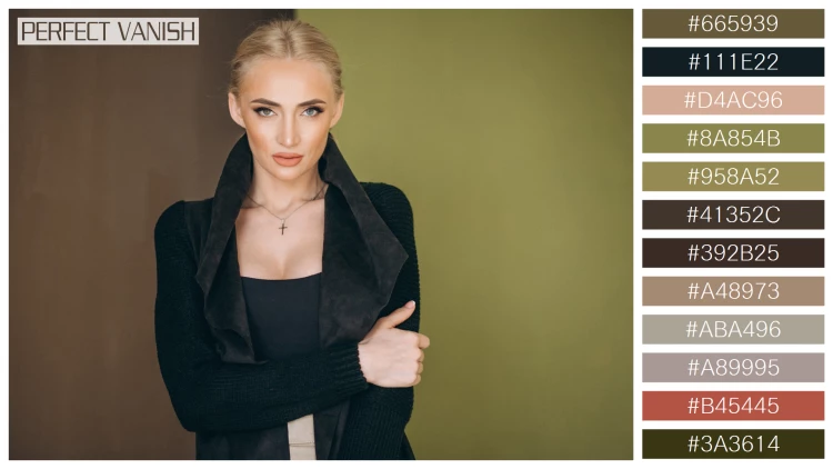 ファッショナブルな女性モデルの無料配色パターン 12色 フリー blonde woman model