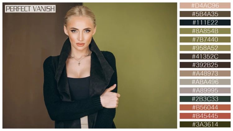 ファッショナブルな女性モデルの無料配色パターン 15色 フリー blonde woman model