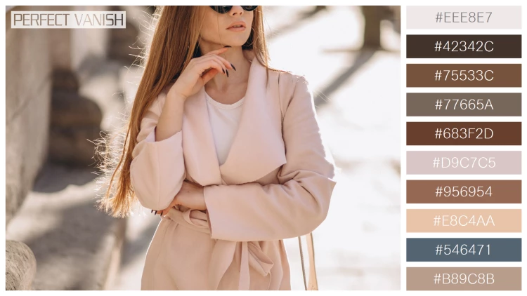 ファッショナブルな女性モデルの無料配色パターン 10色 フリー woman coat walking