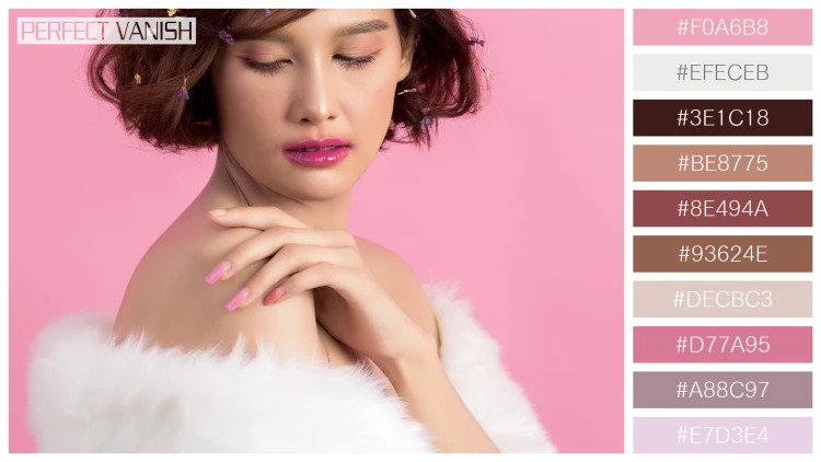 ファッショナブルな女性モデルの無料配色パターン 10色 フリー beautiful asian woman