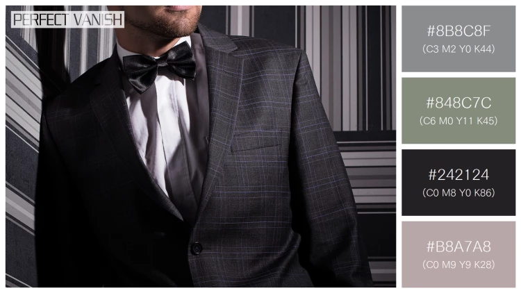 スタイリッシュな男性モデルの無料配色パターン 4色 フリー handsome man suit