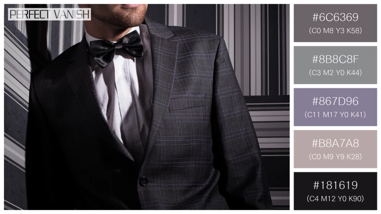 スタイリッシュな男性モデルの無料配色パターン 5色 フリー handsome man suit