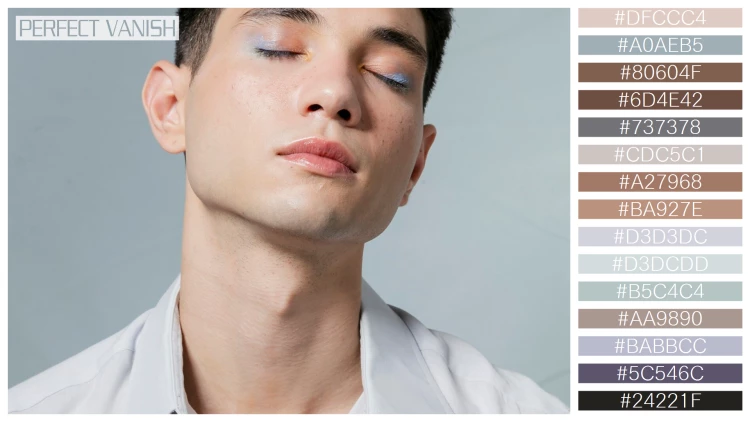 スタイリッシュな男性モデルの無料配色パターン 15色 フリー close up handsome