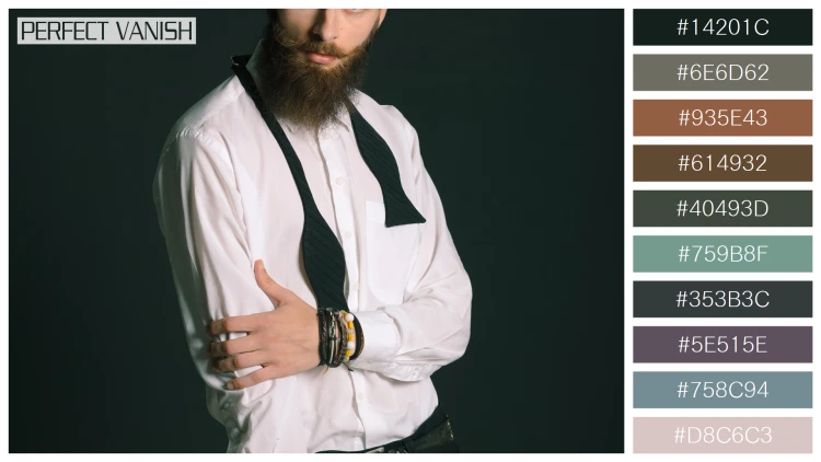 スタイリッシュな男性モデルの無料配色パターン 10色 フリー hipster style bearded