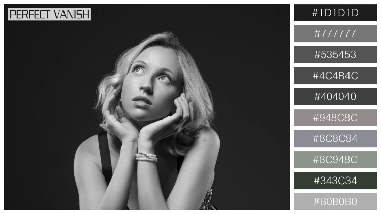 ファッショナブルな女性モデルの無料配色パターン 10色 フリー black white portrait