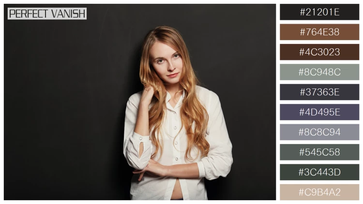 ファッショナブルな女性モデルの無料配色パターン 10色 フリー portrait young beautiful
