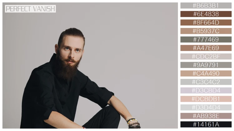スタイリッシュな男性モデルの無料配色パターン 15色 フリー man posing studio