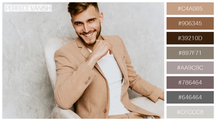 スタイリッシュな男性モデルの無料配色パターン 8色 フリー portrait handsome smiling