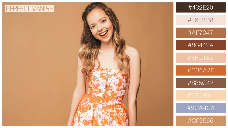 ファッショナブルな女性モデルの無料配色パターン 10色 フリー portrait beautiful smiling