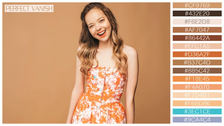 ファッショナブルな女性モデルの無料配色パターン 15色 フリー portrait beautiful smiling