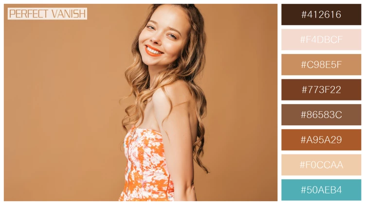 ファッショナブルな女性モデルの無料配色パターン 8色 フリー portrait beautiful smiling