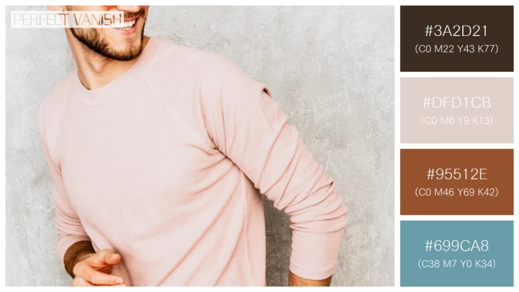 スタイリッシュな男性モデルの無料配色パターン 4色 フリー portrait handsome smiling