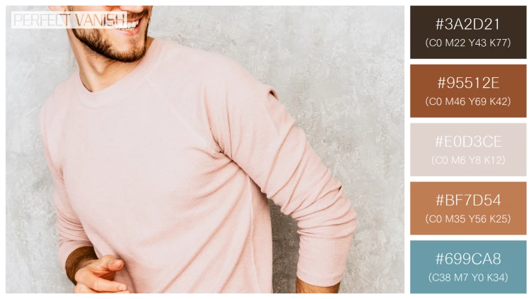 スタイリッシュな男性モデルの無料配色パターン 5色 フリー portrait handsome smiling
