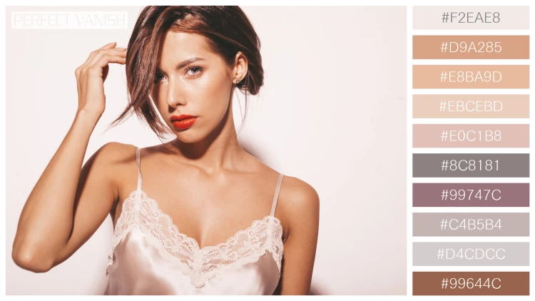 ファッショナブルな女性モデルの無料配色パターン 10色 フリー portrait beautiful sensual