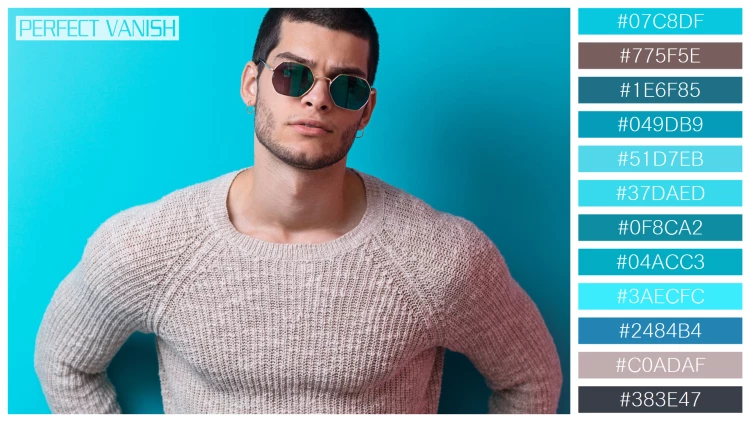 スタイリッシュな男性モデルの無料配色パターン 12色 フリー man wearing sunglasses