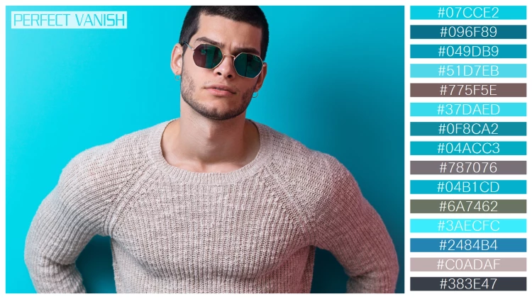 スタイリッシュな男性モデルの無料配色パターン 15色 フリー man wearing sunglasses