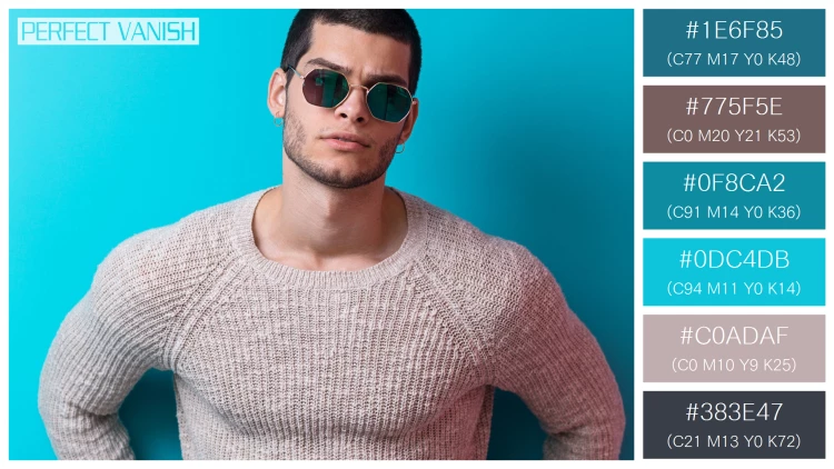 スタイリッシュな男性モデルの無料配色パターン 6色 フリー man wearing sunglasses