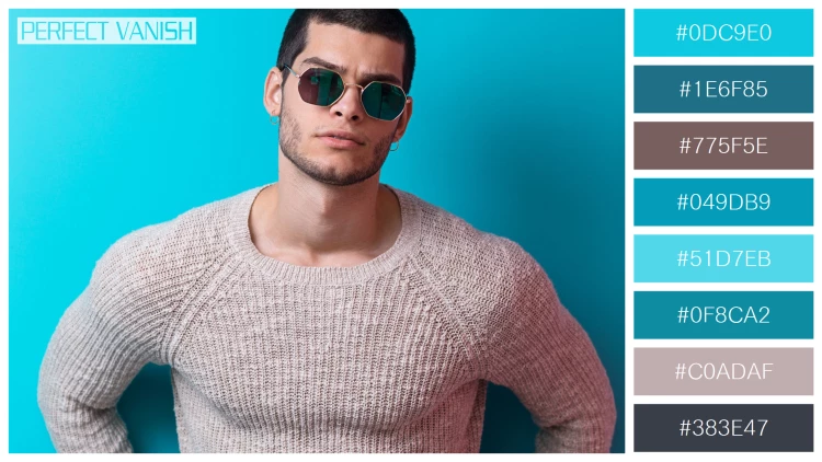 スタイリッシュな男性モデルの無料配色パターン 8色 フリー man wearing sunglasses