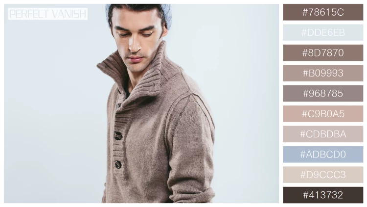スタイリッシュな男性モデルの無料配色パターン 10色 フリー fashionable man winter