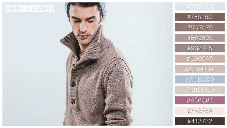 スタイリッシュな男性モデルの無料配色パターン 12色 フリー fashionable man winter