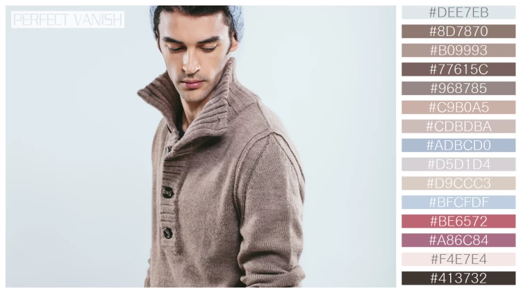 スタイリッシュな男性モデルの無料配色パターン 15色 フリー fashionable man winter
