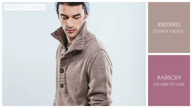 スタイリッシュな男性モデルの無料配色パターン 2色 フリー fashionable man winter