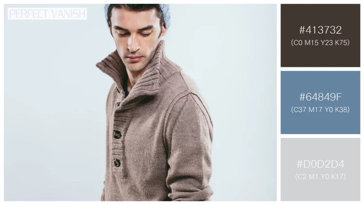 スタイリッシュな男性モデルの無料配色パターン 3色 フリー fashionable man winter