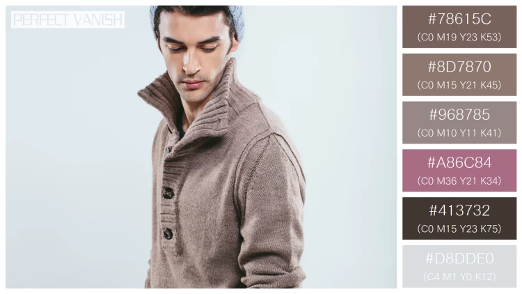 スタイリッシュな男性モデルの無料配色パターン 6色 フリー fashionable man winter