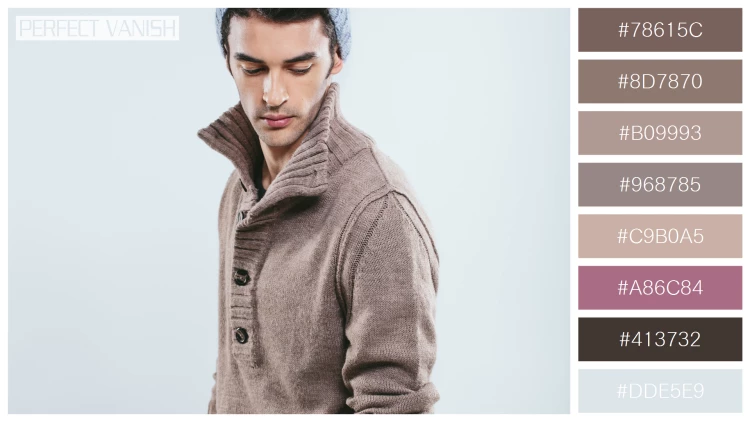 スタイリッシュな男性モデルの無料配色パターン 8色 フリー fashionable man winter