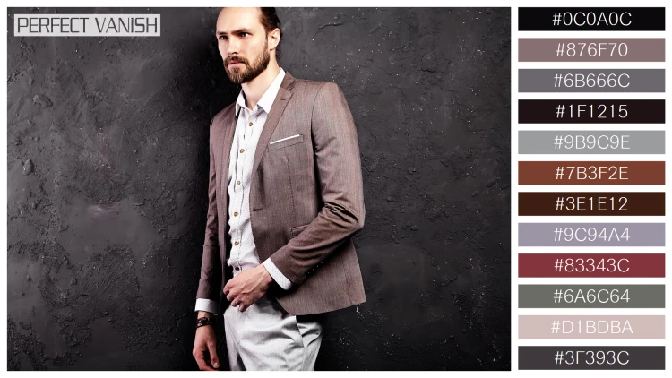 スタイリッシュな男性モデルの無料配色パターン 12色 フリー portrait handsome fashion